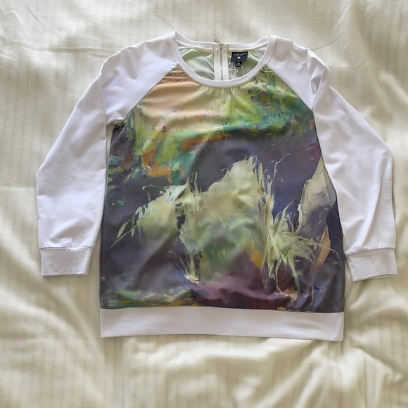 NWT Against Nudity Long Sleeve Monet-like T-Shirt - Picture 1 of 8